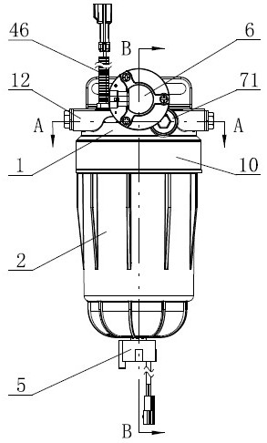 Filter element assembly of fuel filter