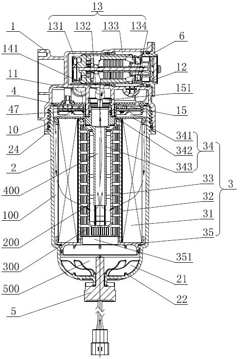 Filter element assembly of fuel filter