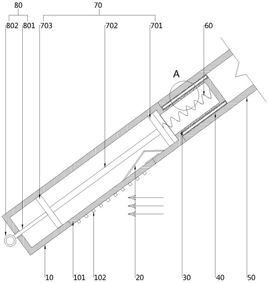 Self-separation protective sleeve for airspeed tube of civil aircraft