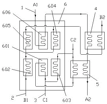 A lithium bromide absorption heat exchange system that provides two channels of hot water at the same time