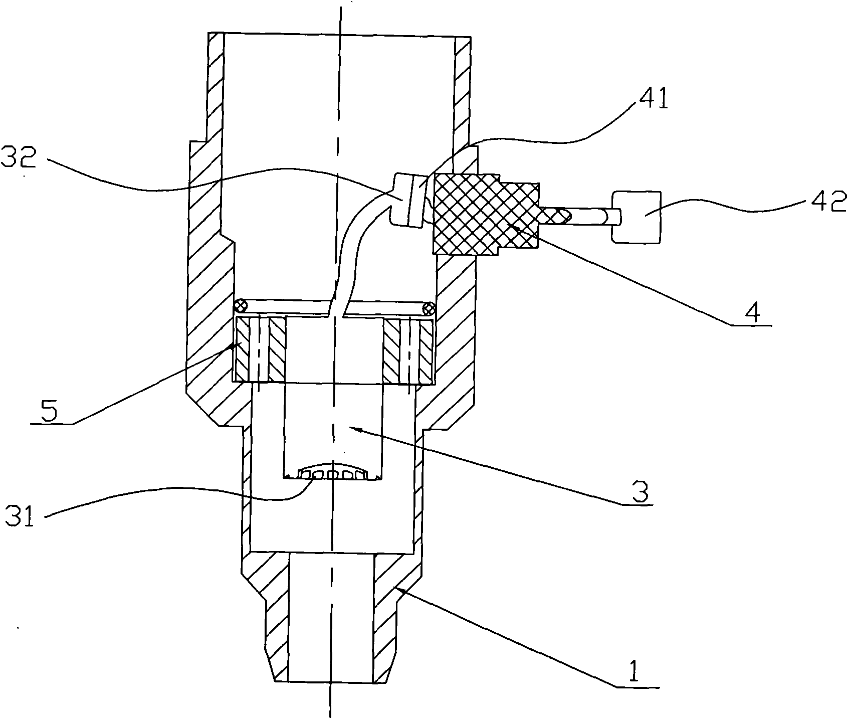Suction nozzle structure with light source
