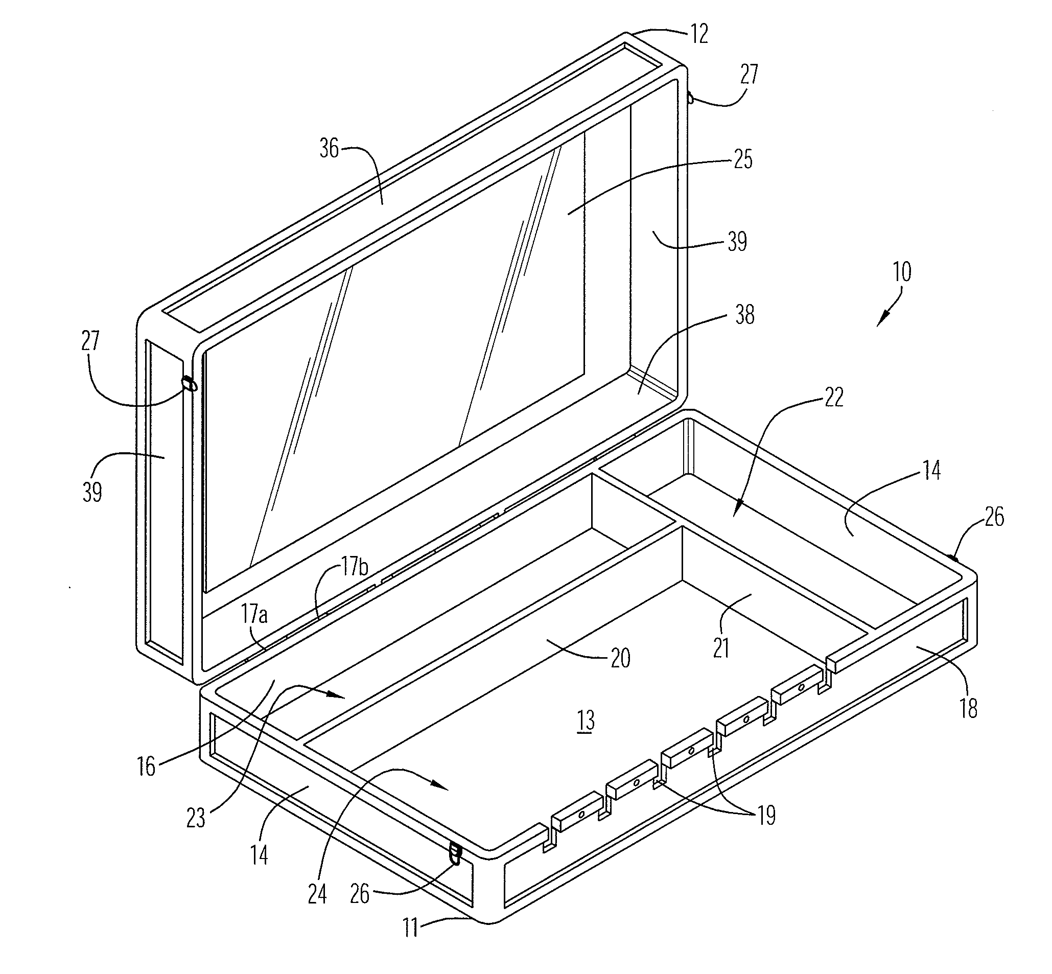 Portable display container for hair clippers