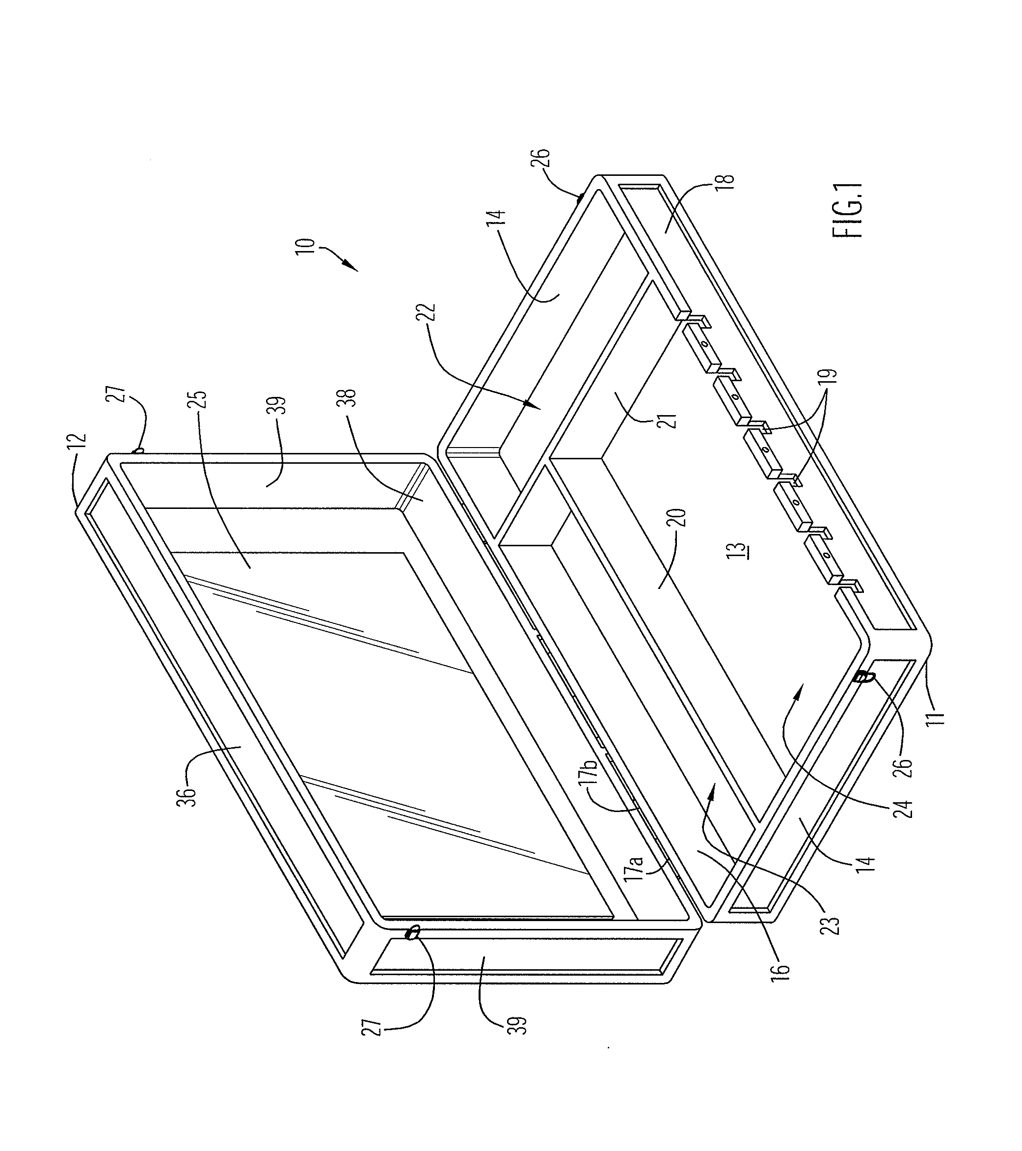 Portable display container for hair clippers