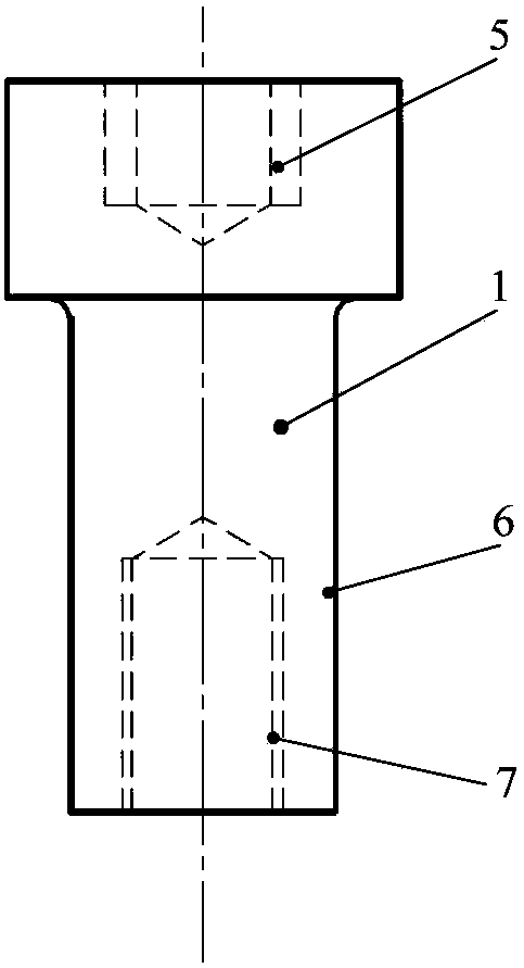 A variable cross-section engine block suture bolt structure and its assembly process