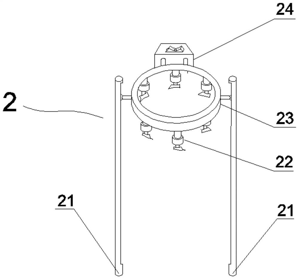 A spin-down undisturbed soil triaxial sample preparation device