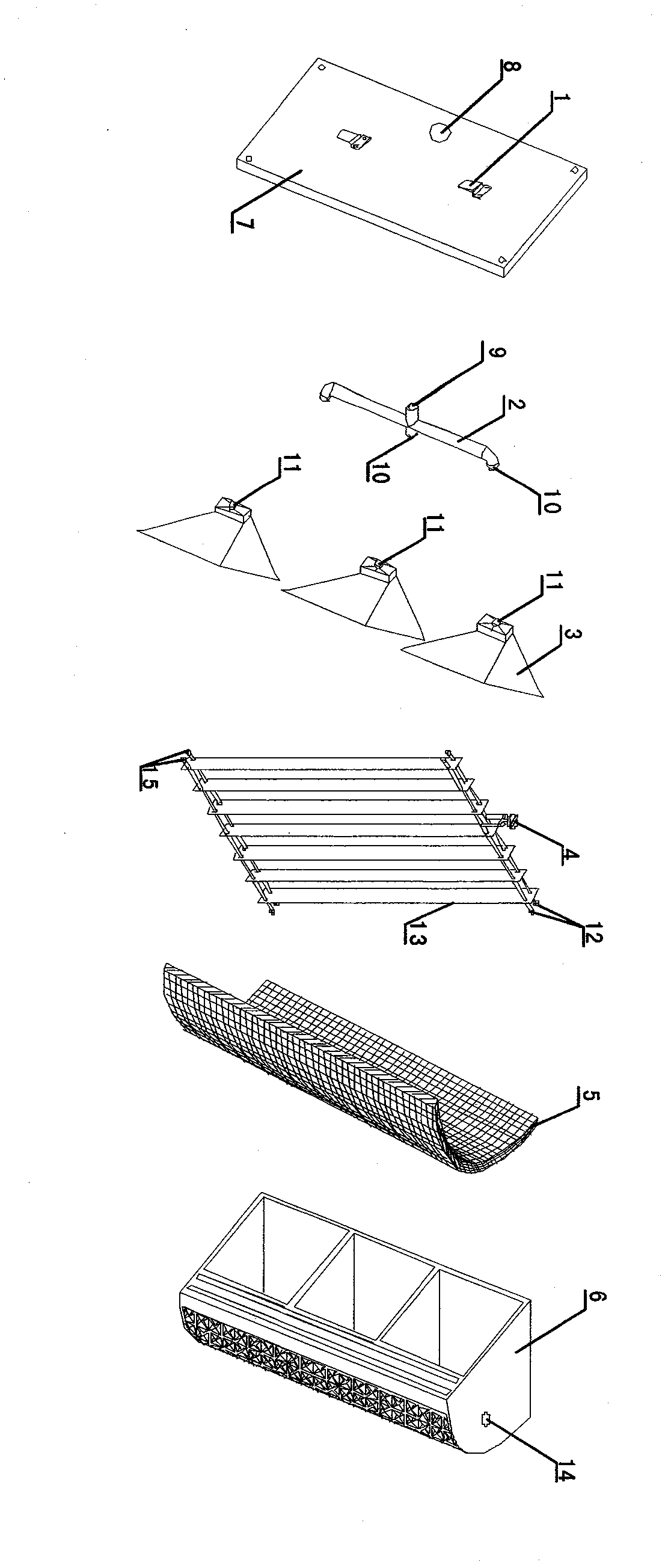 Air inlet and outlet device of house ventilator