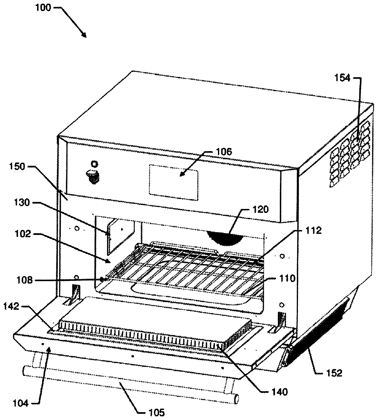 System for cleaning circulating oven air with reduced thermal disruption