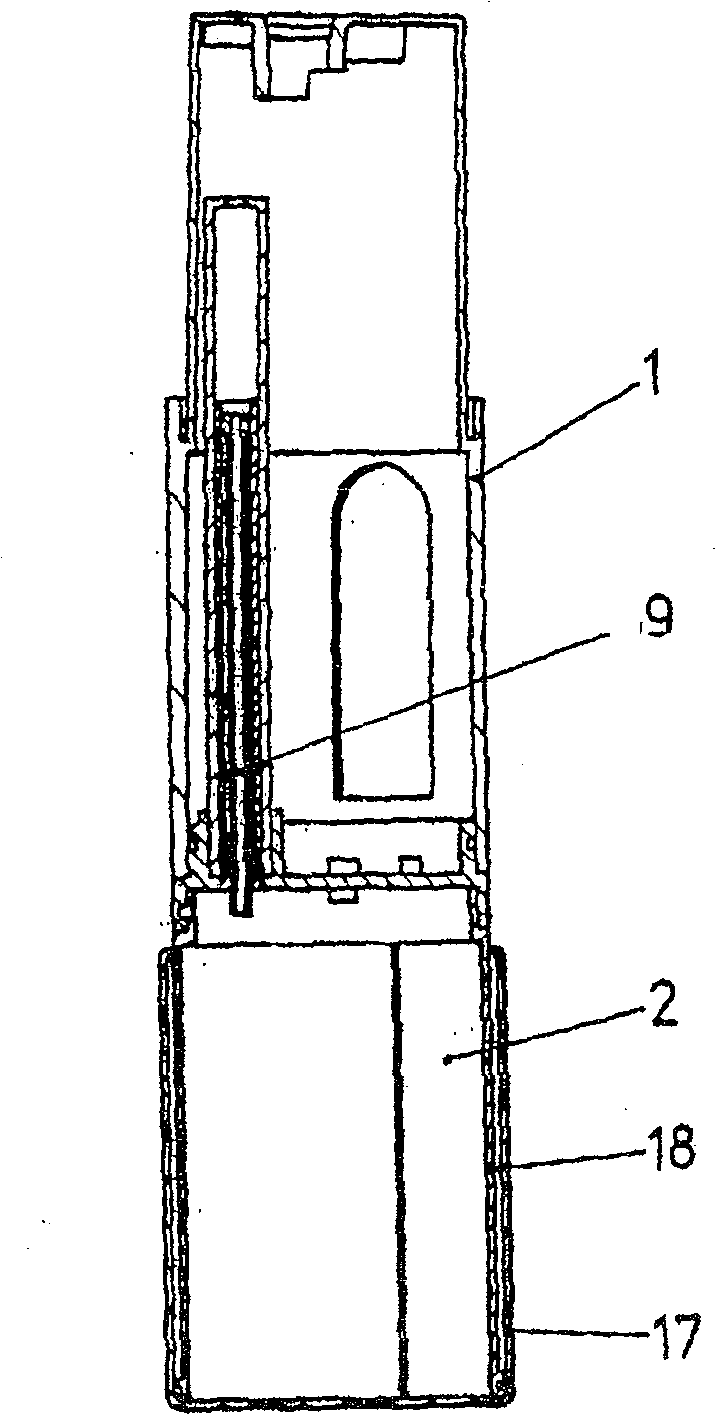 Teeth spray-rinsing device having two detachably connectable housings