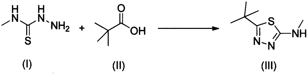 Preparation method of 2-methylamino-5-t-butyl-1,3,4-thiadiazole