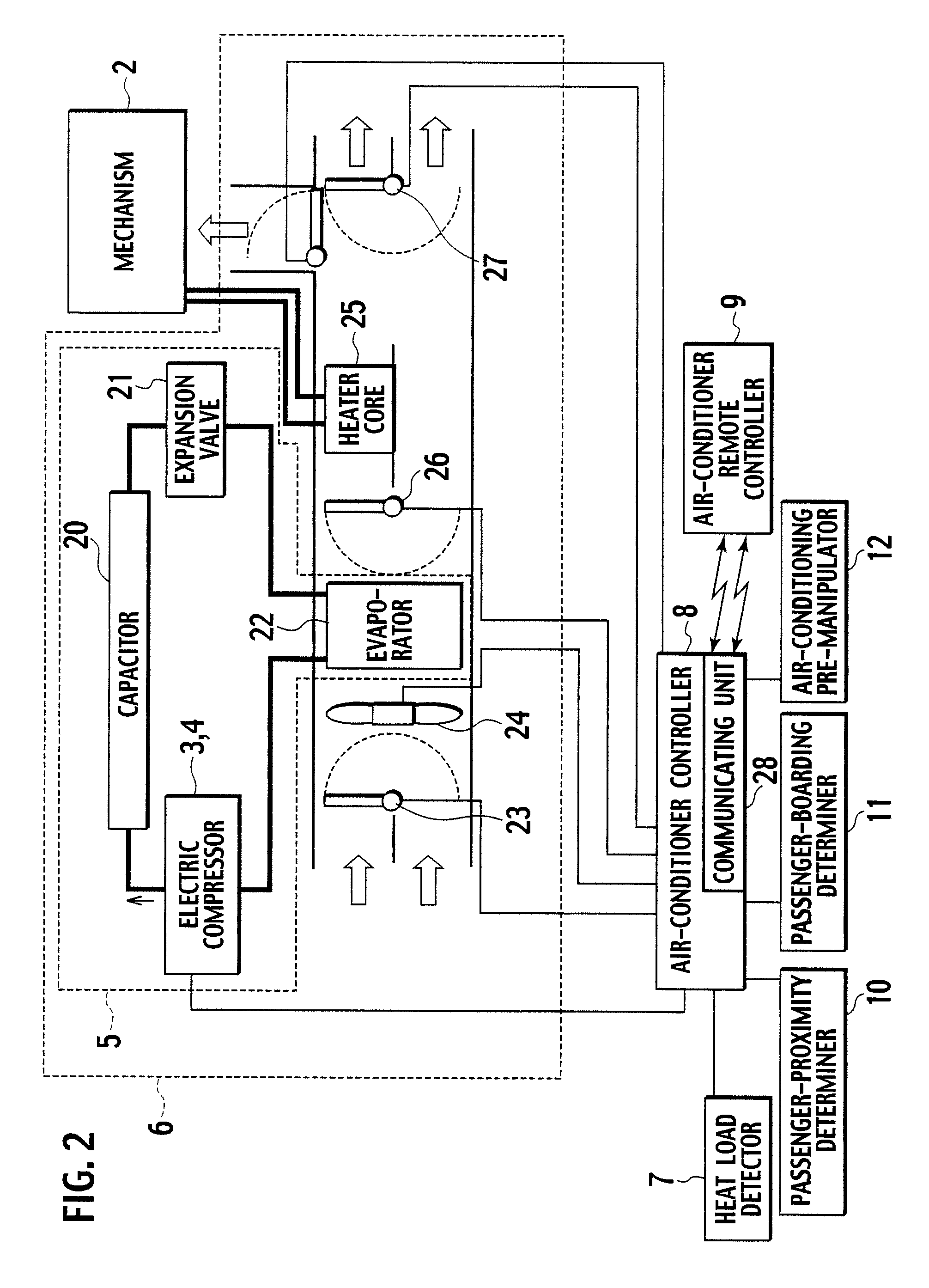 Vehicle air-conditioner control system