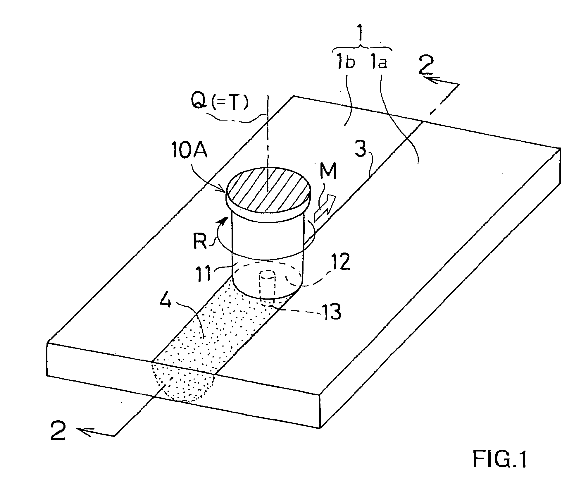 Friction agitation joining tool, friction agitation joining method and joined member manufacturing method