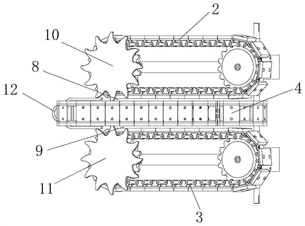 Butt clamp type double-row cotton stalk pulling-out device