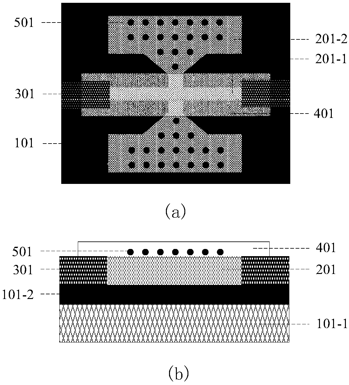 Two-dimensional transition metal sulfide gas sensor based on antenna structure, and preparation thereof