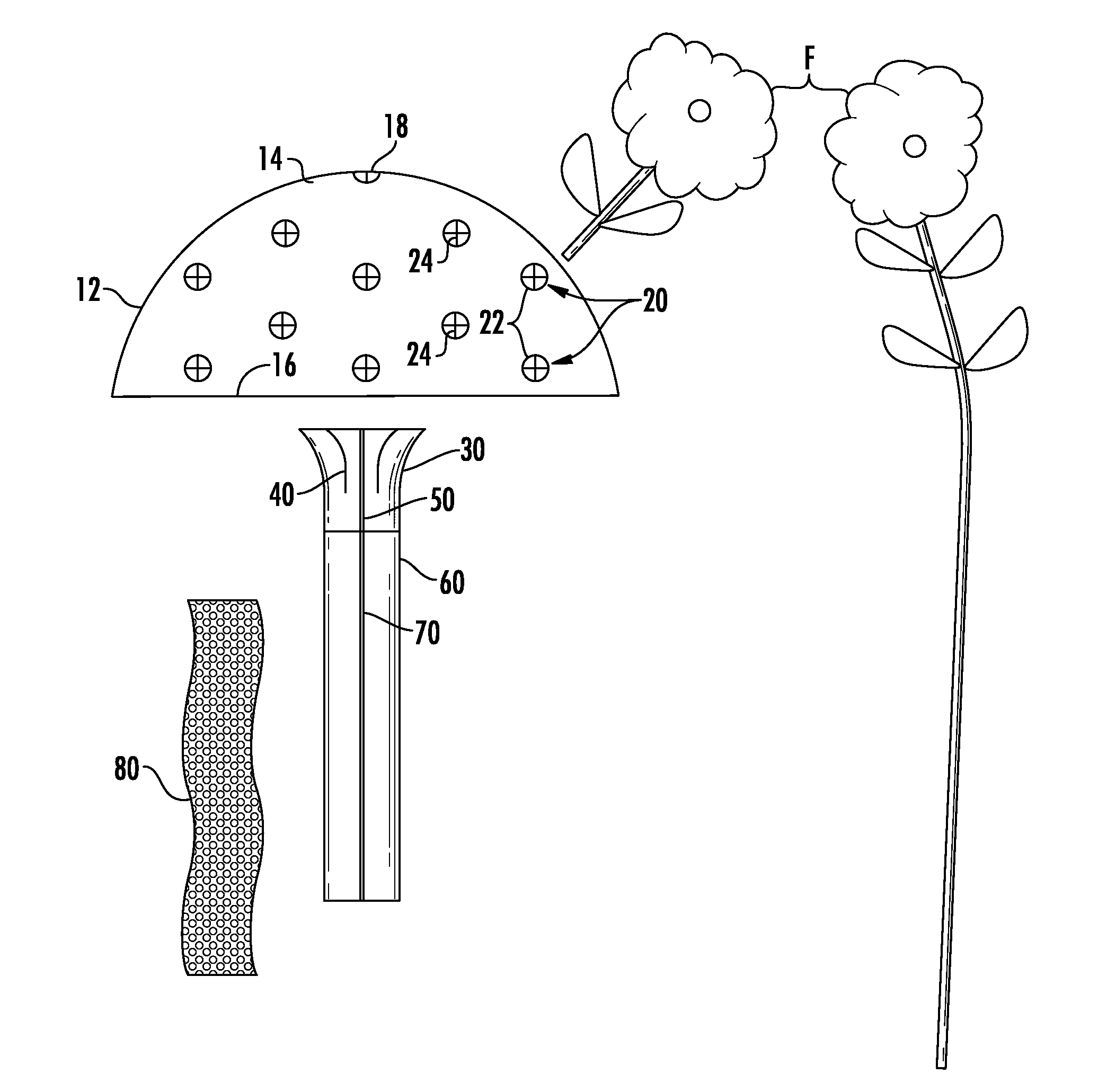 Bouquet Holder Apparatus and Method of Use