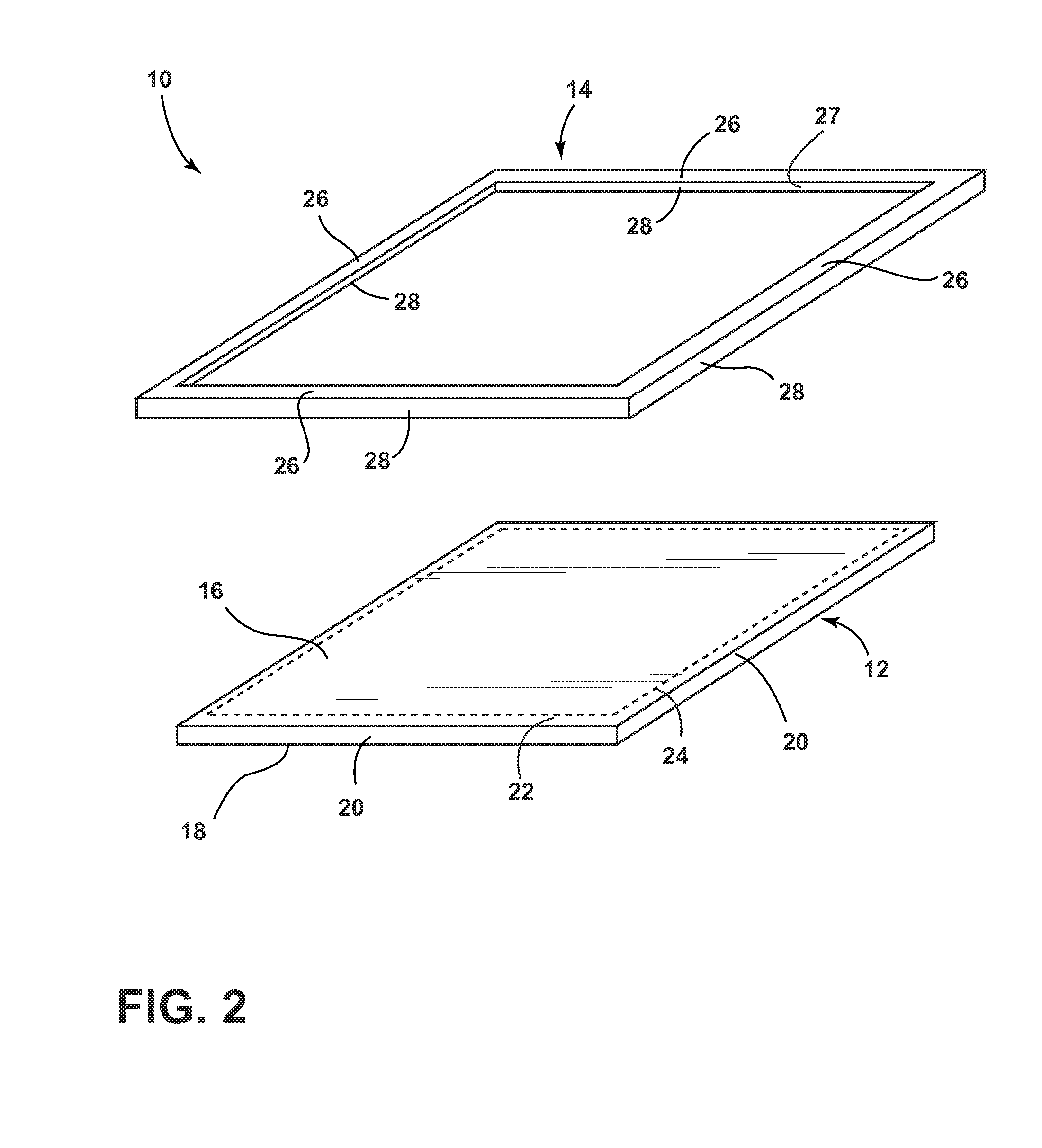 Method of encapsulating a projection and making an evacuated cabinet