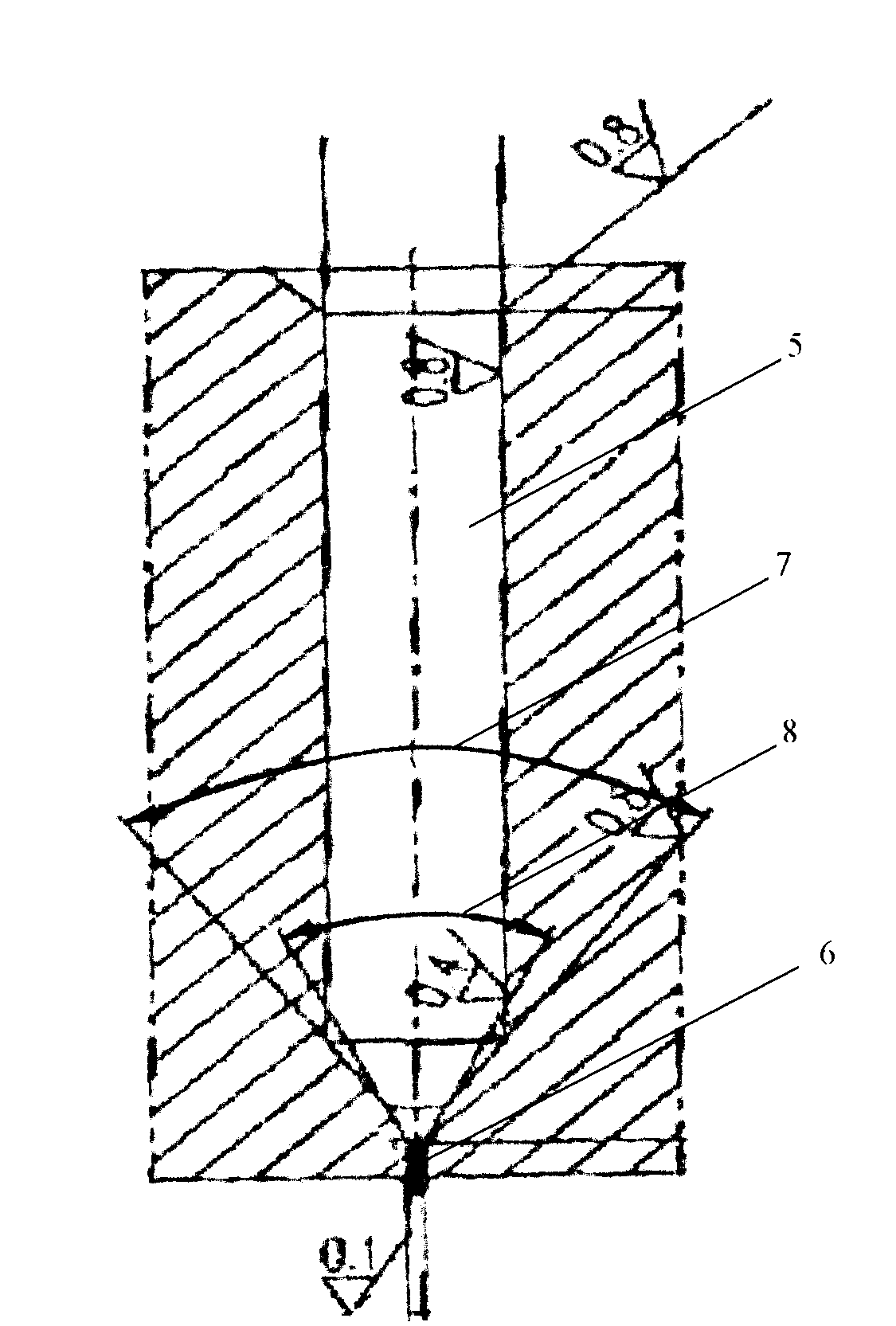 Device for producing fine denier POY (polyester pre-orientated yarn) by head spinning method