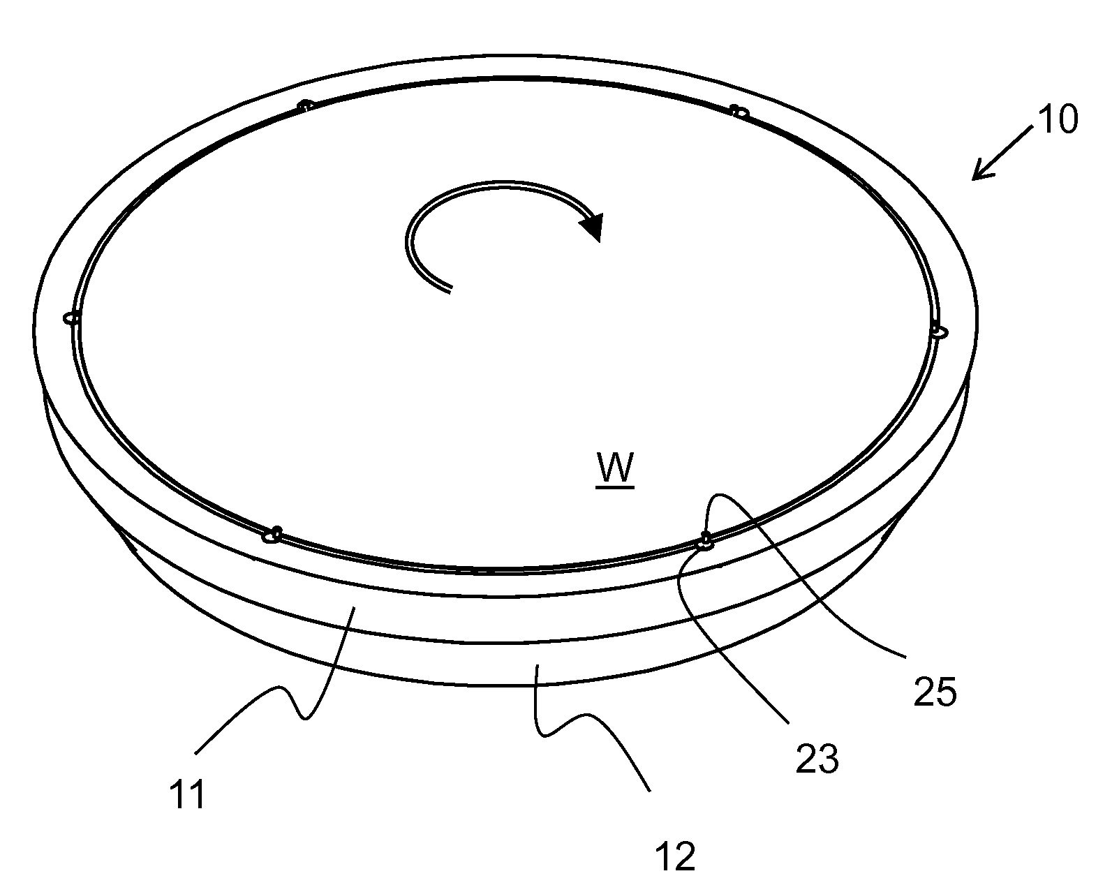 Device for holding wafer shaped articles