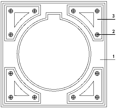 Adjustable well lid with outer portion being square and inner portion being round and mounting and adjusting method of adjustable well lid