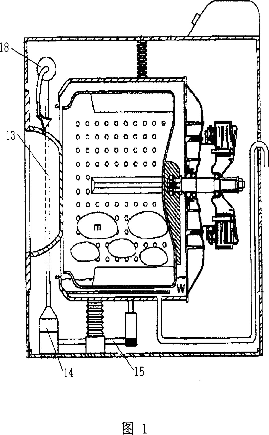 Washing machine with high-position lifting directed spraying system