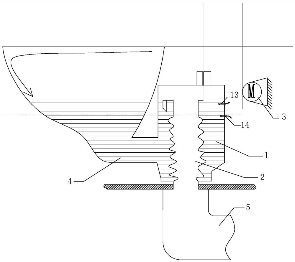 Closestool blowdown structure and closestool