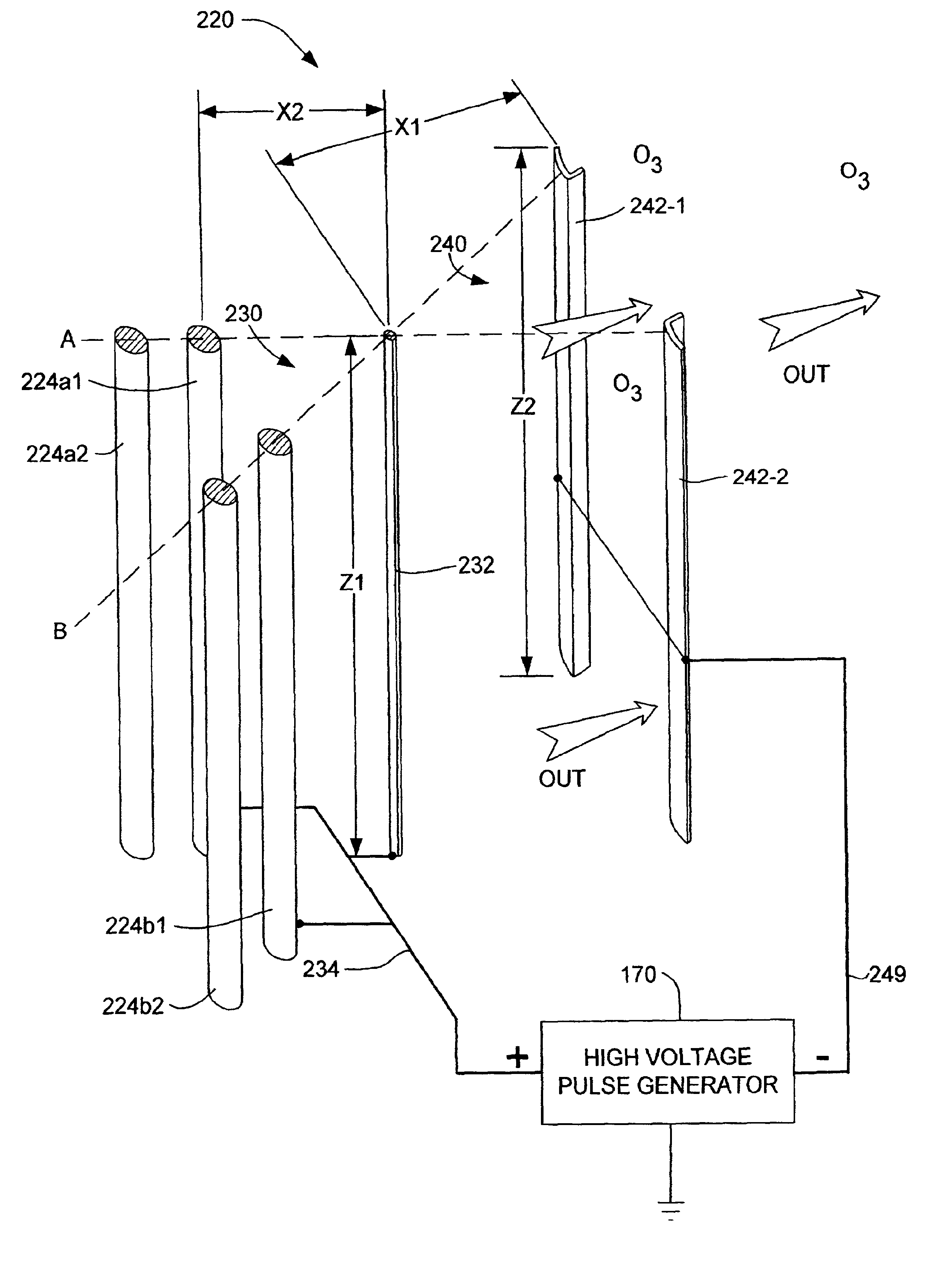 Electro-kinetic air transporter-conditioner devices with an upstream focus electrode
