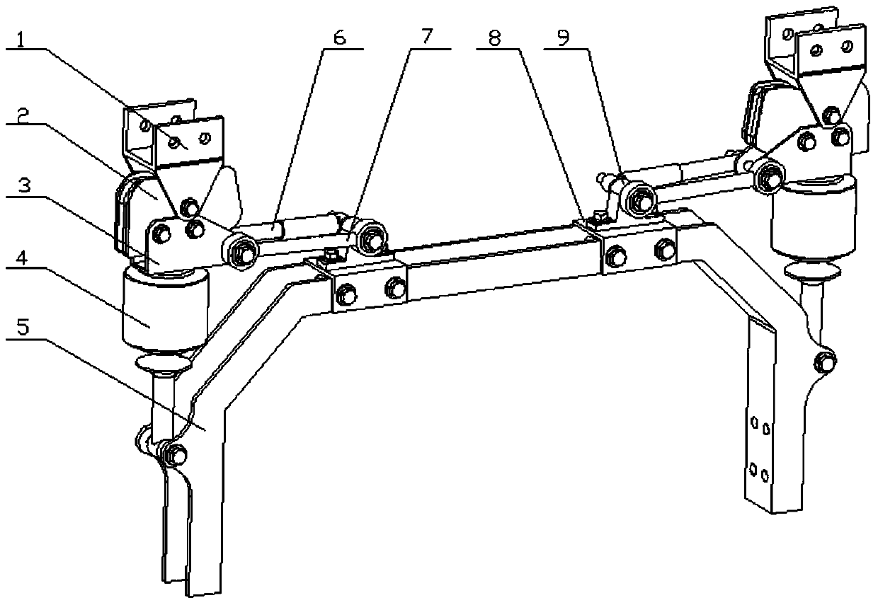 A two-way damping cab rear suspension device