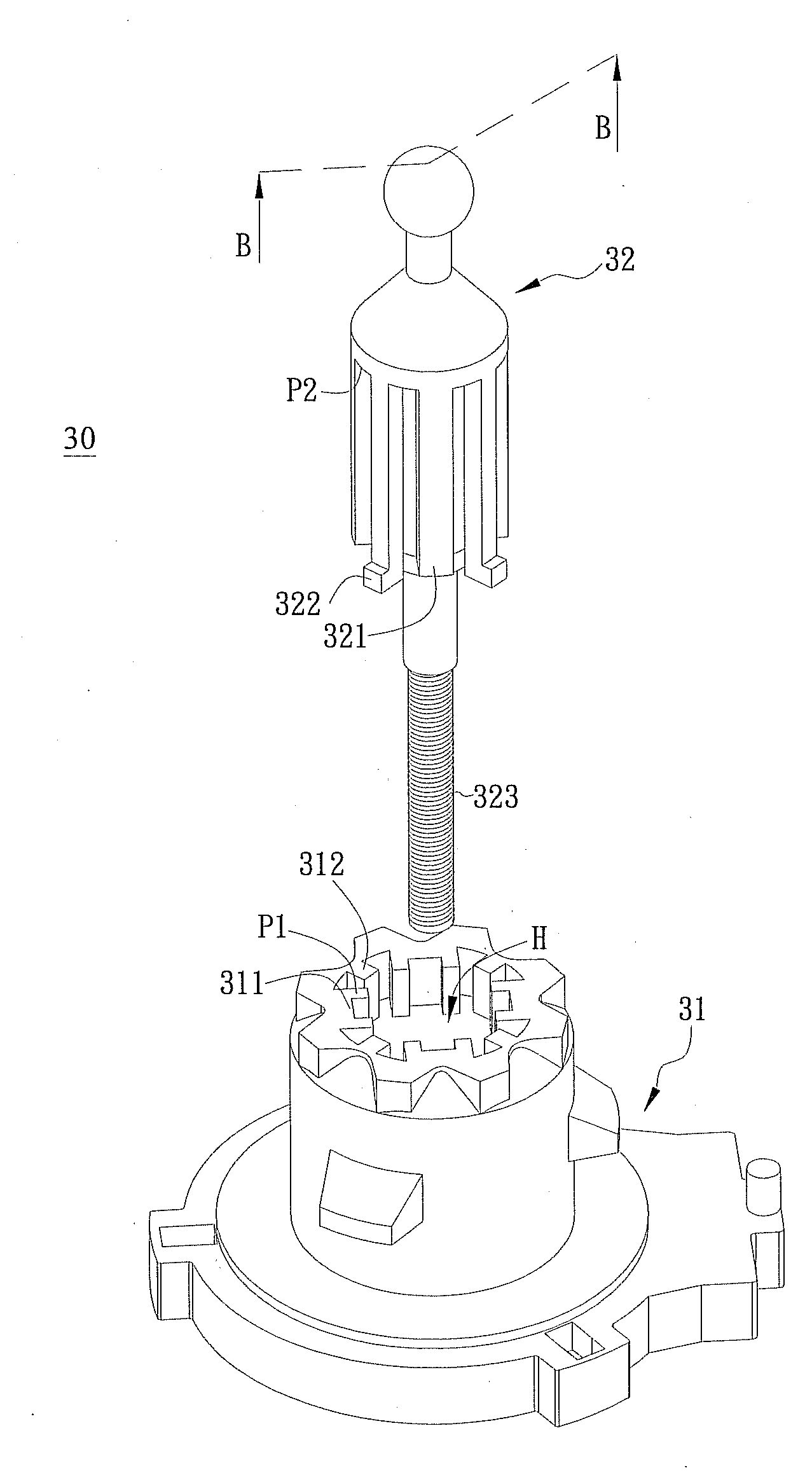 Motor and guiding structure thereof
