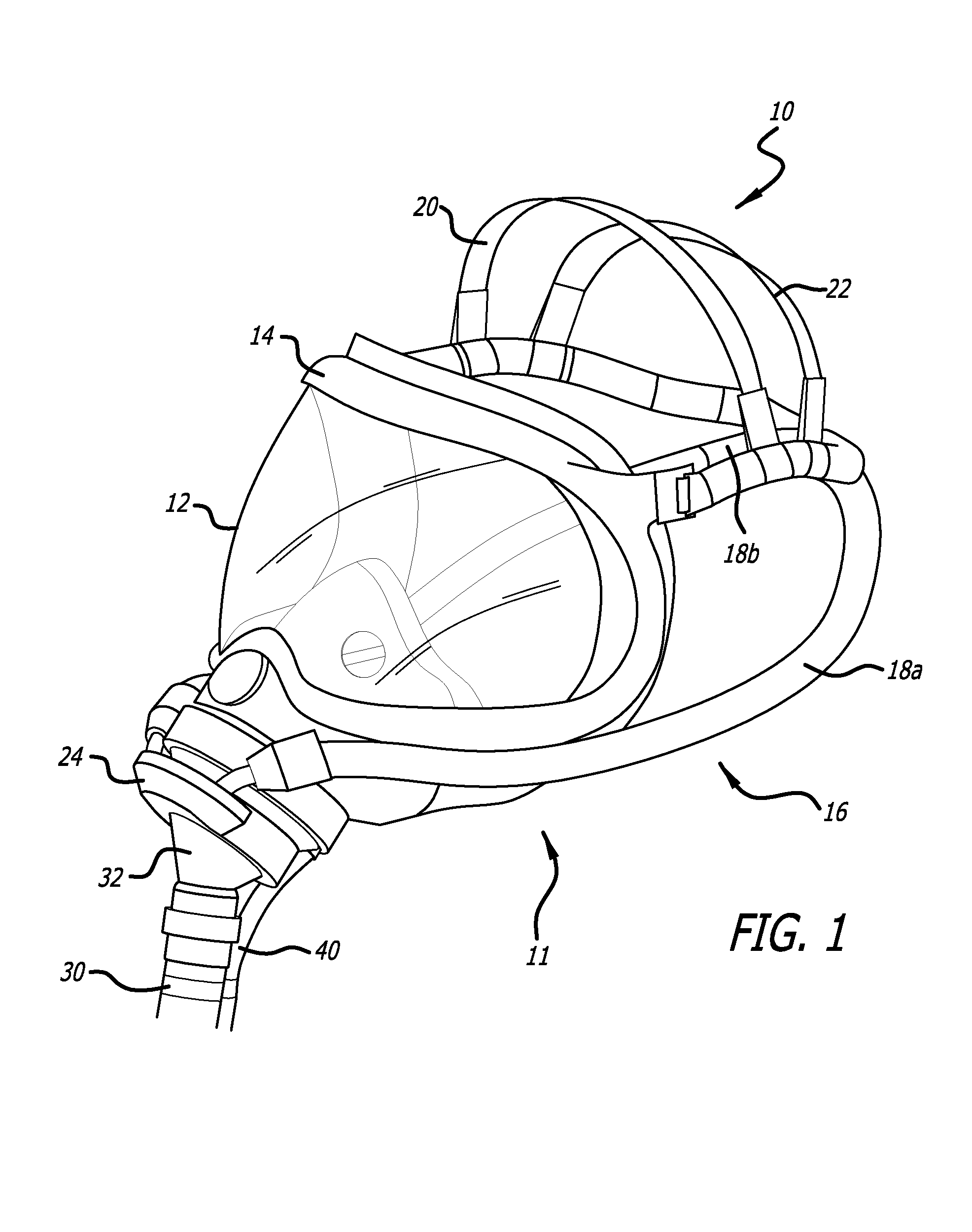 Inflatable harness crew mask