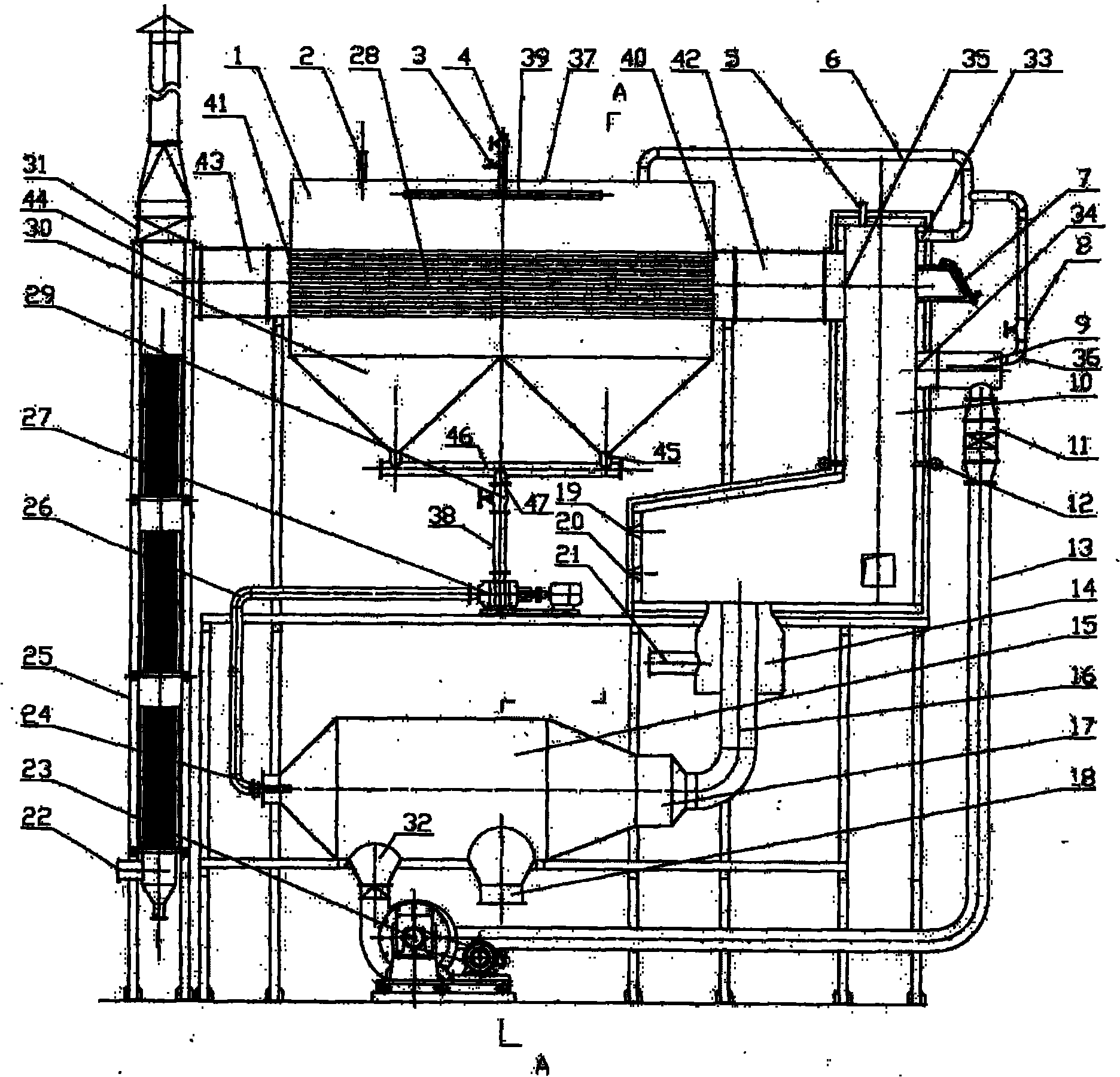 Processing method and device for incinerating toxic waste liquid by smoke concentration and gasification