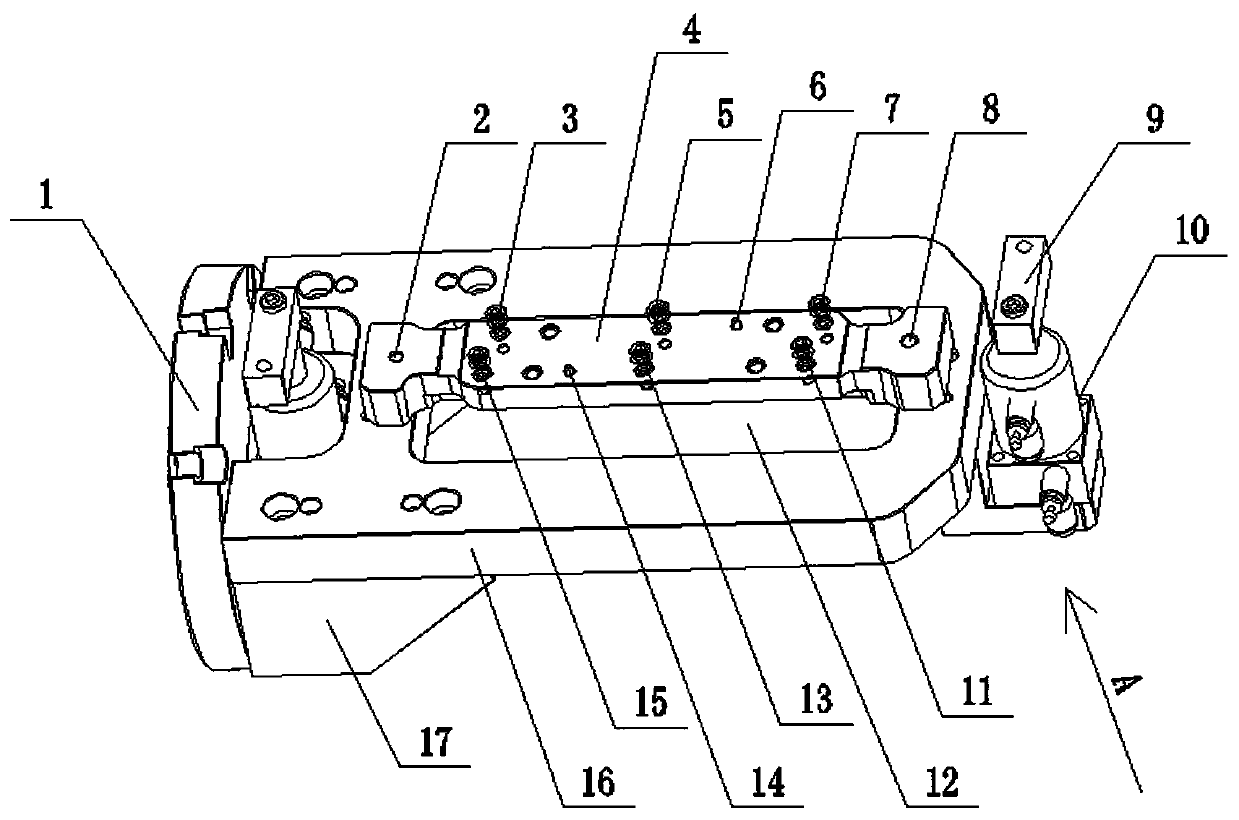 A mobile phone frame parts processing jig