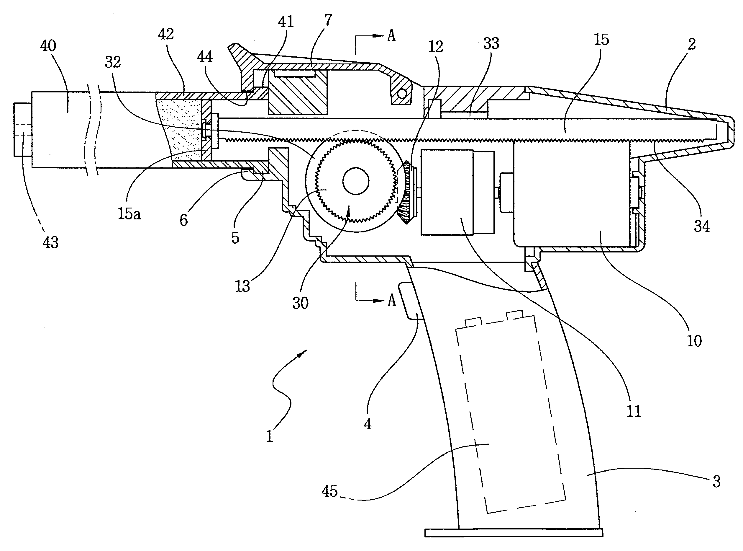 Squeezing gun for two-part medical viscous fluid