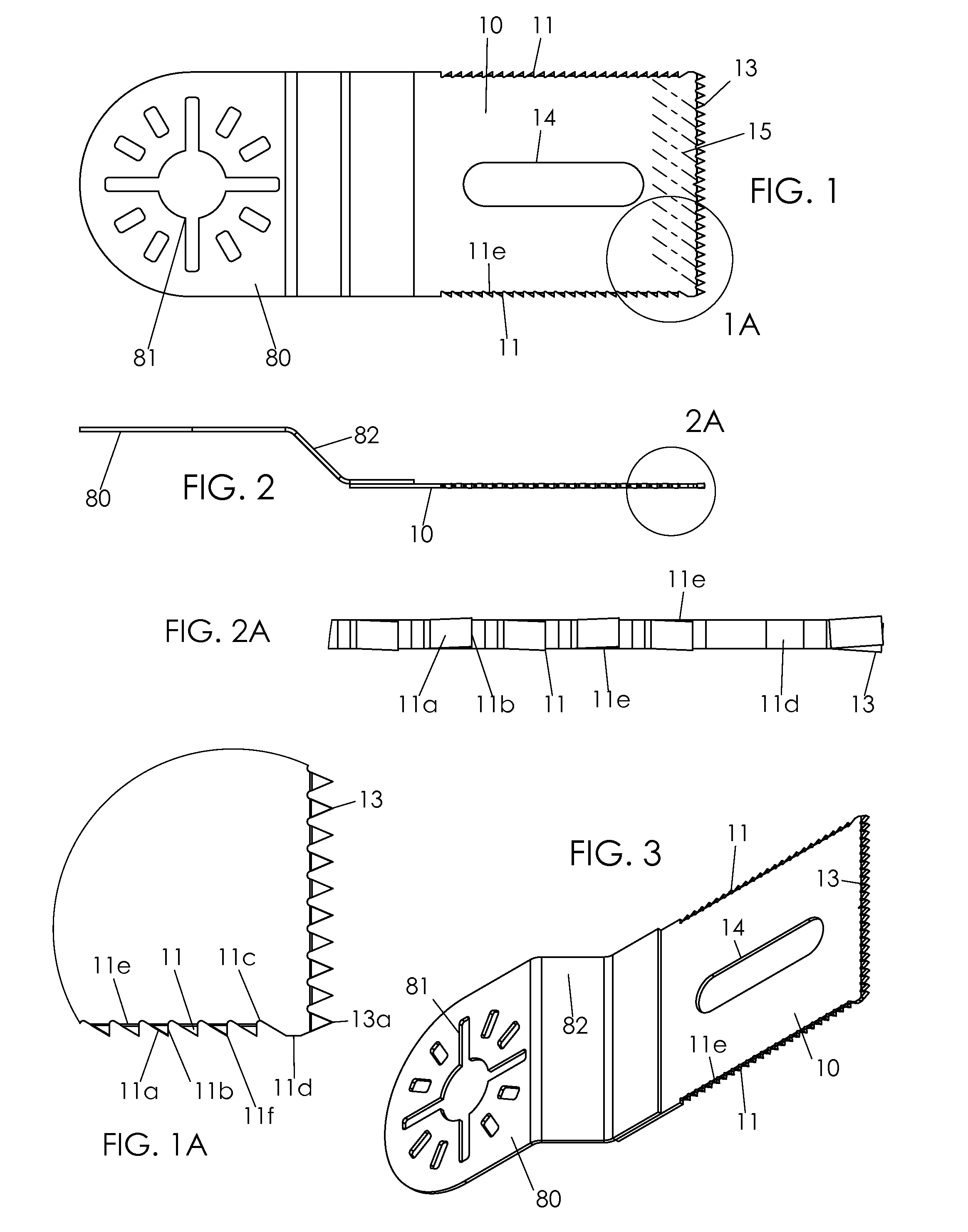 Cutting blade for oscillating tool