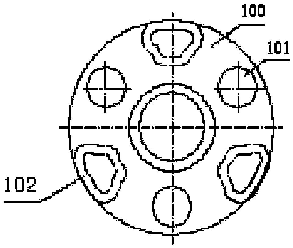 Clamp for machining planetary frame main body on horizontal machining center