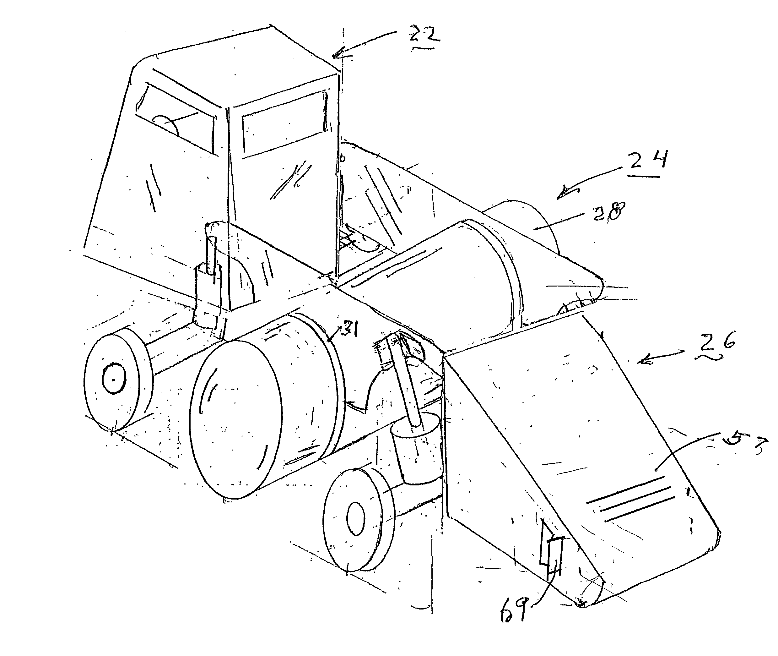 Transport device for hauling a load