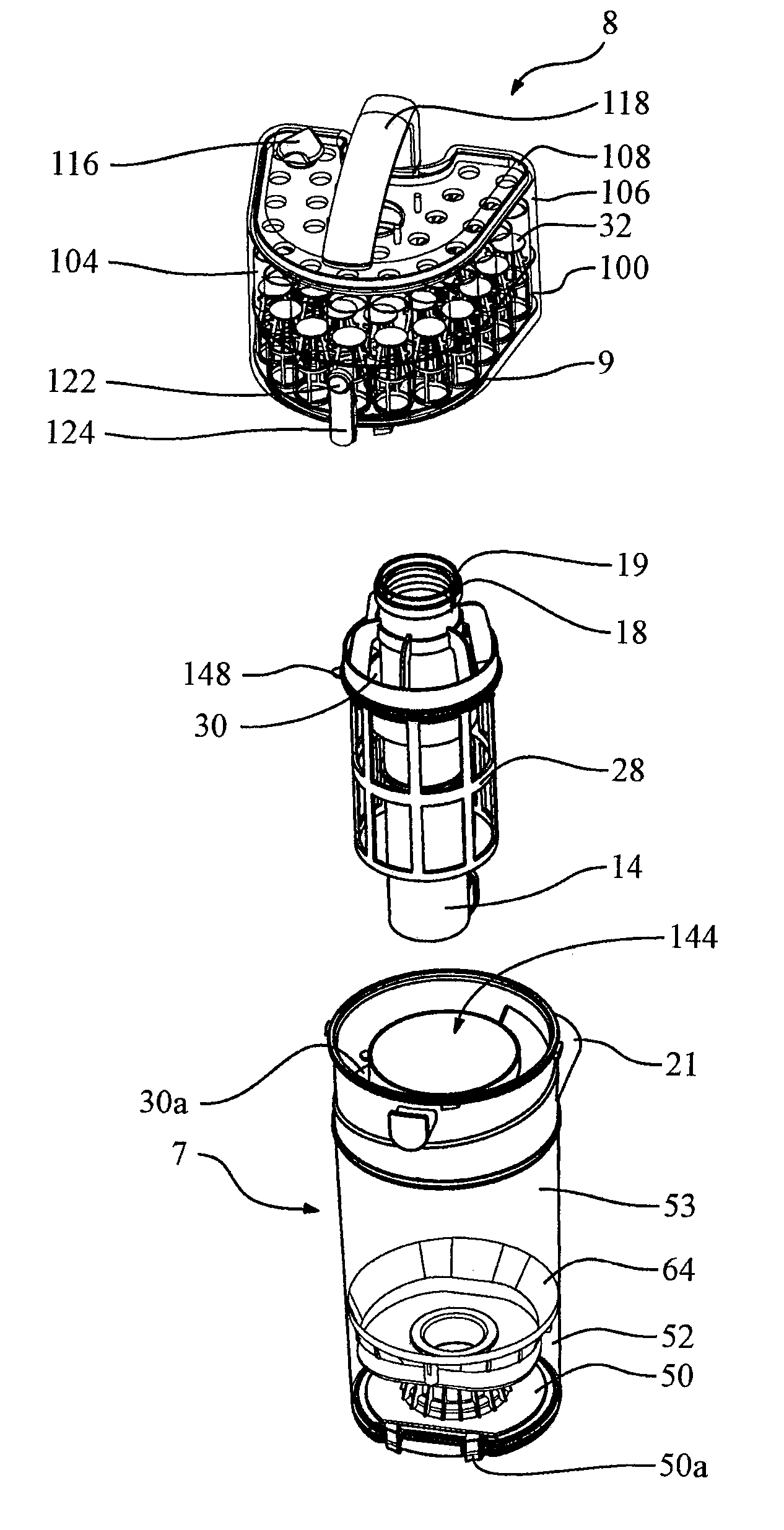 Vacuum cleaner with a removable screen