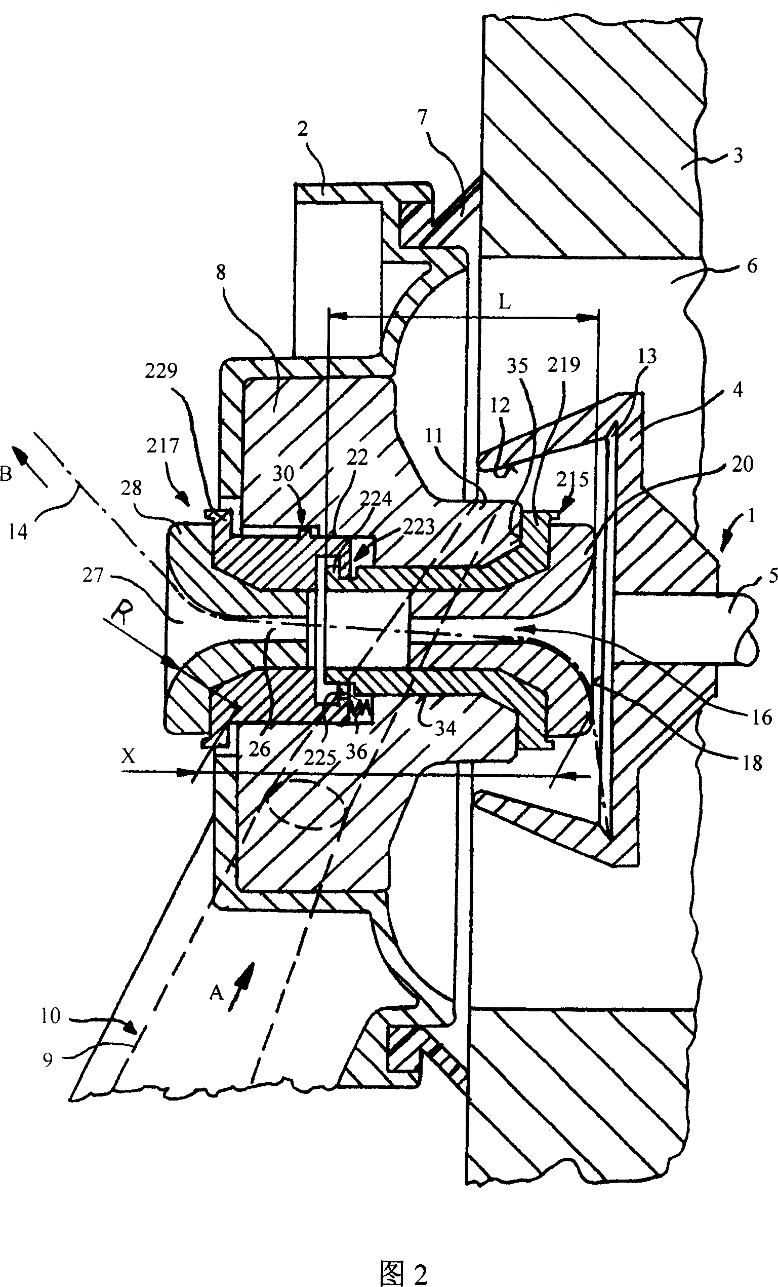 Open-end spinning device with an exchangeable twist congesting element