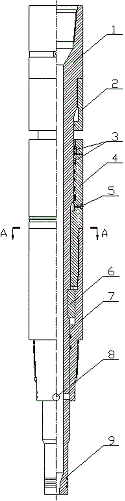 Tool and method for controlling drilling noise of hollow power drilling tool for underground information acoustic transmission