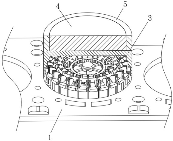A vibration test device for automobile engine sealing gasket