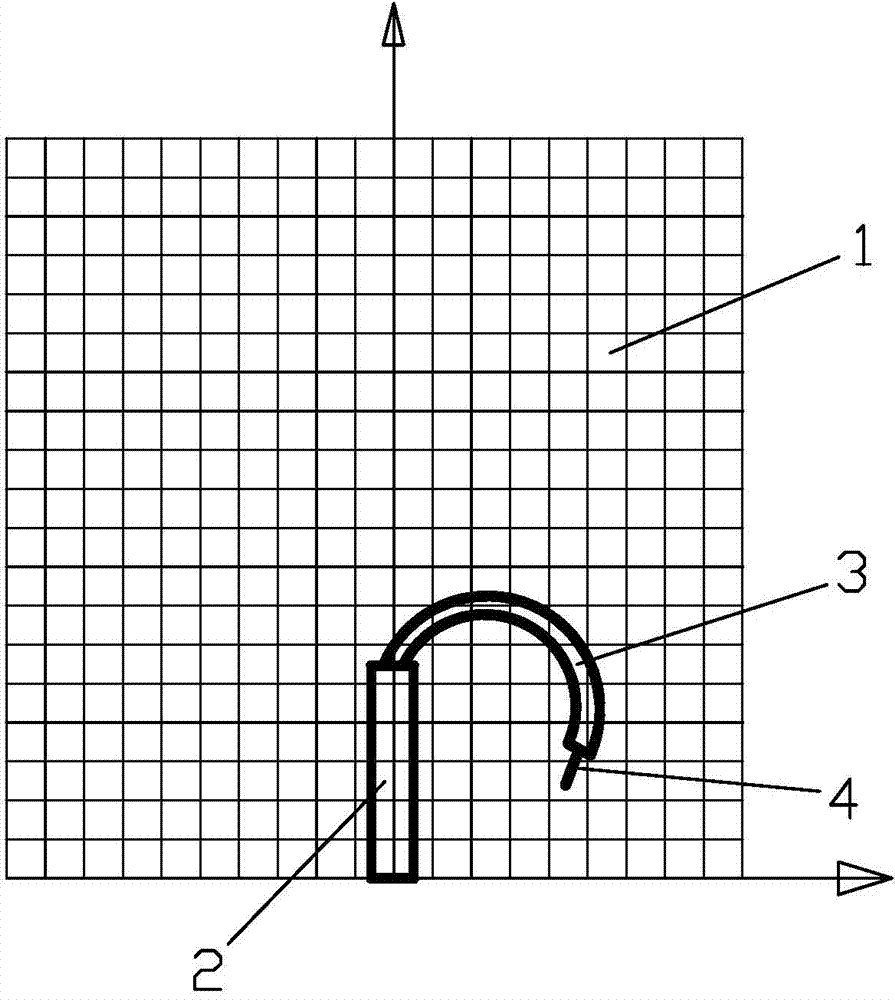 Flexible ureteroscope ruler, manufacturing method thereof and purpose thereof