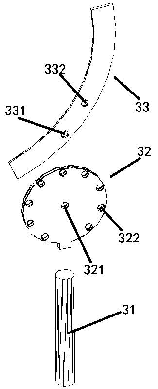 Segmented flexible placing device and method