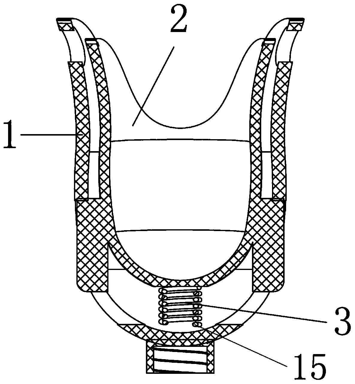 Self-adaptive connecting piece based on connection of human artificial limb and residual limb