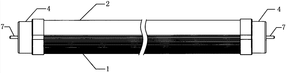 Light-emitting diode (LED) fluorescent lamp free from glare