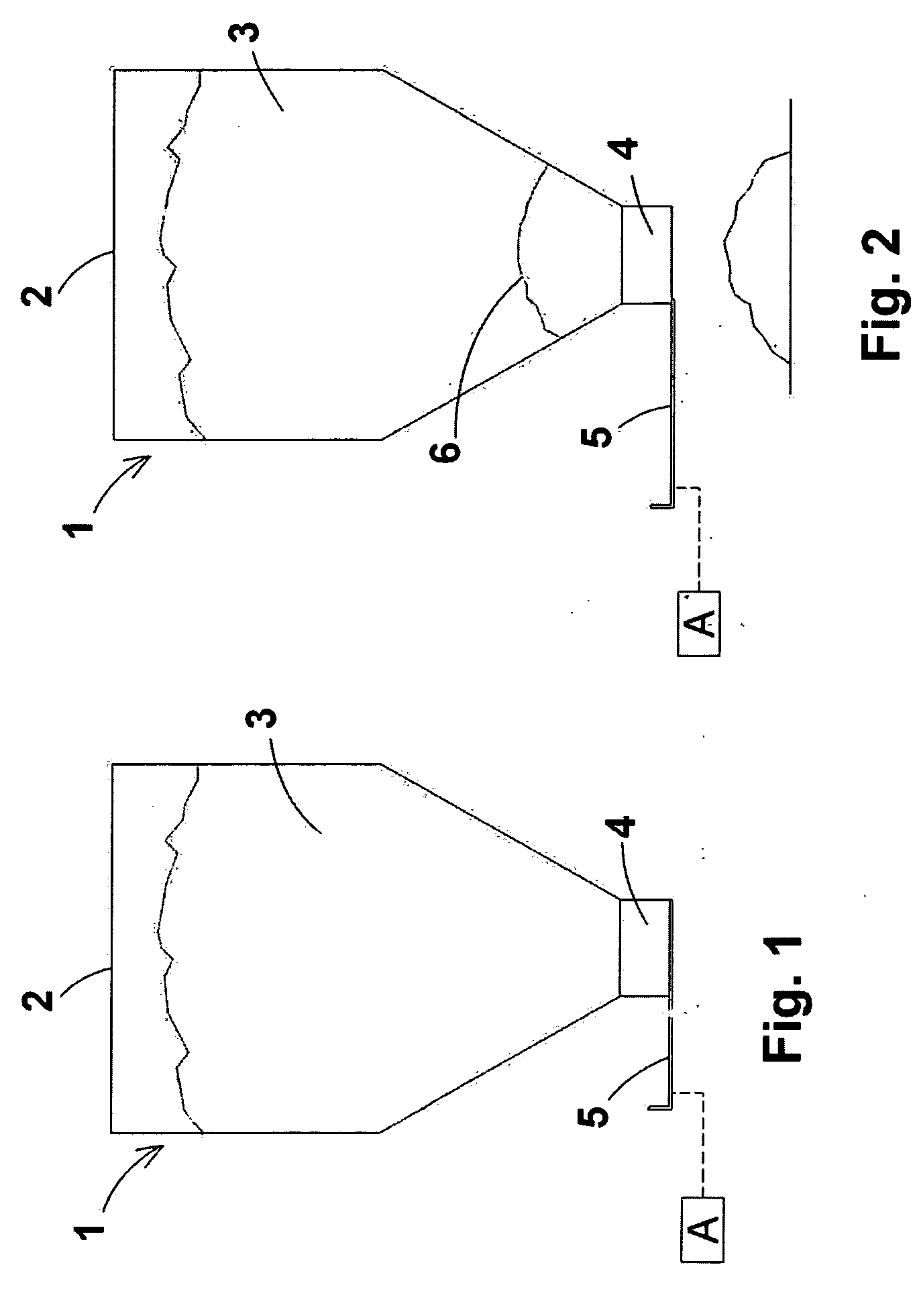 Fluidification device for granular material