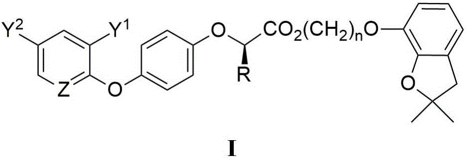 2-aryloxy carboxylic acid(dihydrobenzofuran-7-phenoxyl)alkyl ester