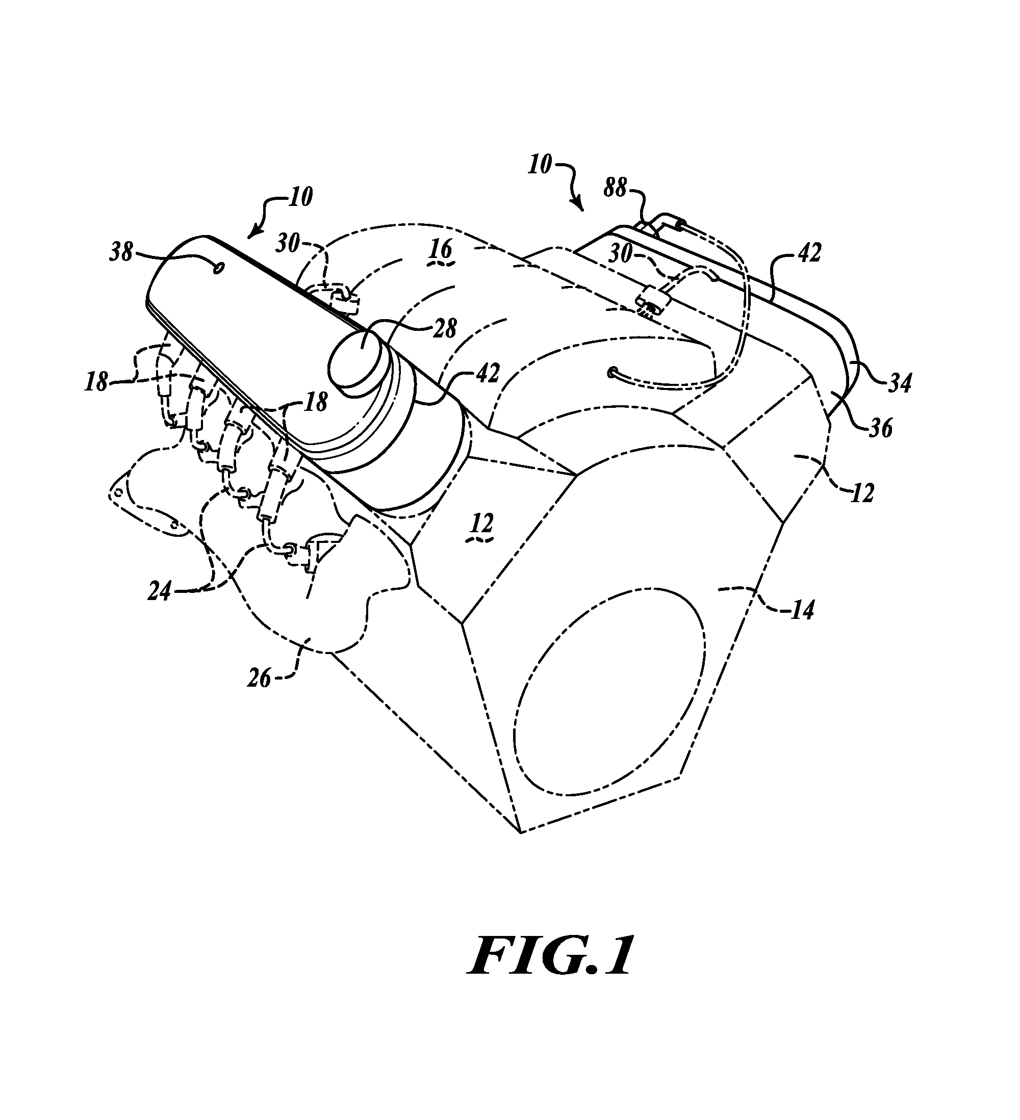 Enclosed rocker arm cover assembly having internal multi-coil mounting plate