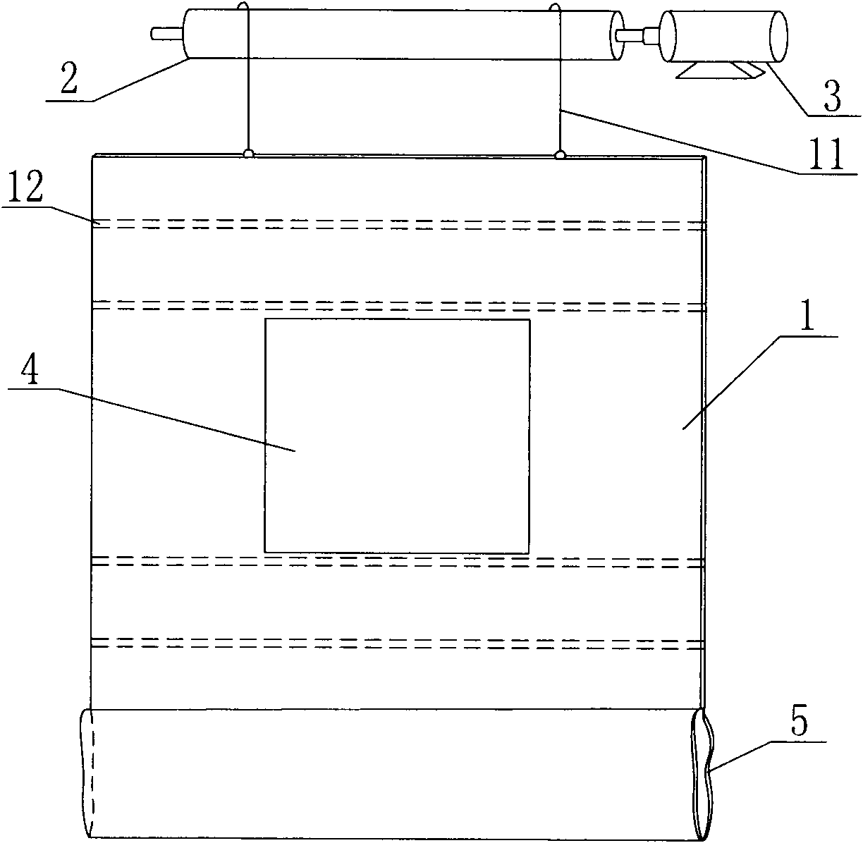 Lifting type ray protective curtain