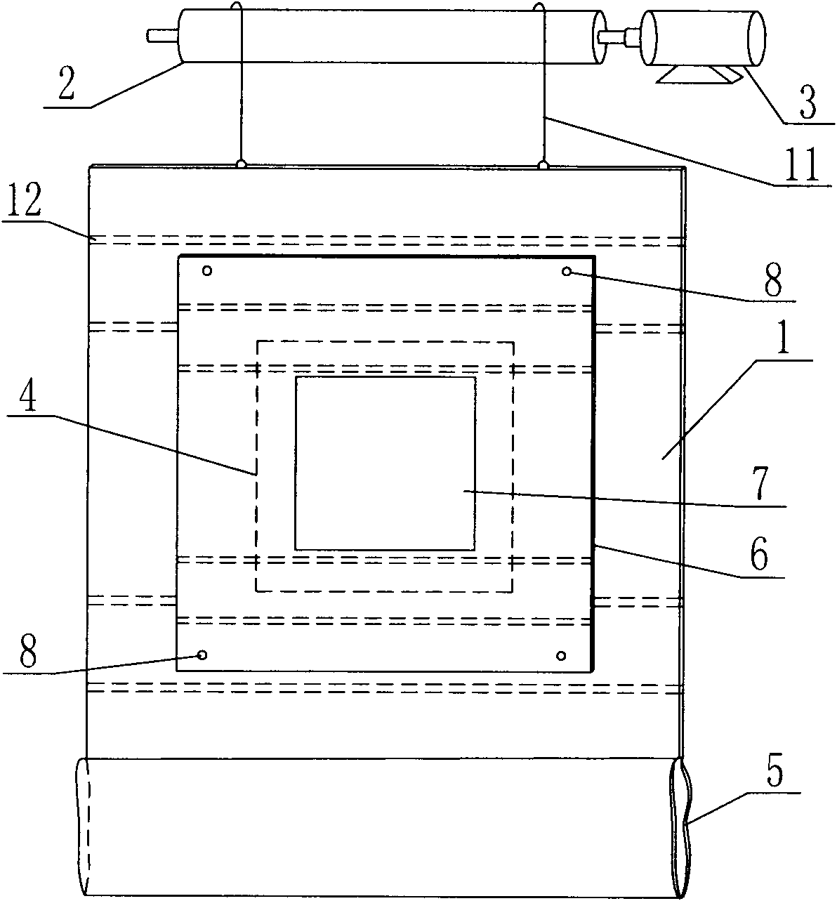 Lifting type ray protective curtain