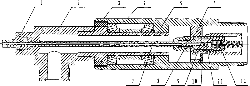 Hollow cable type directed water conveying device