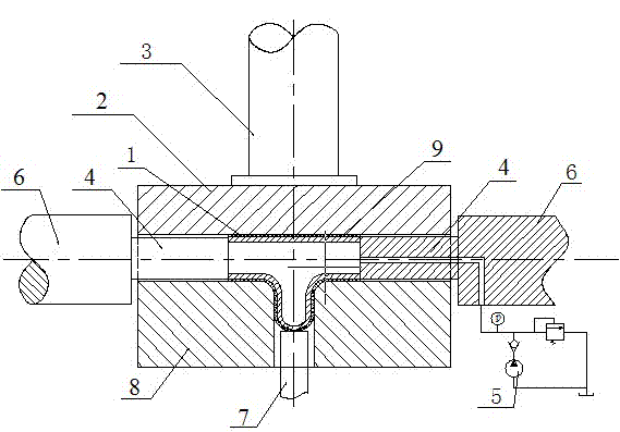 Method for extruding and forming stainless steel three-way joint