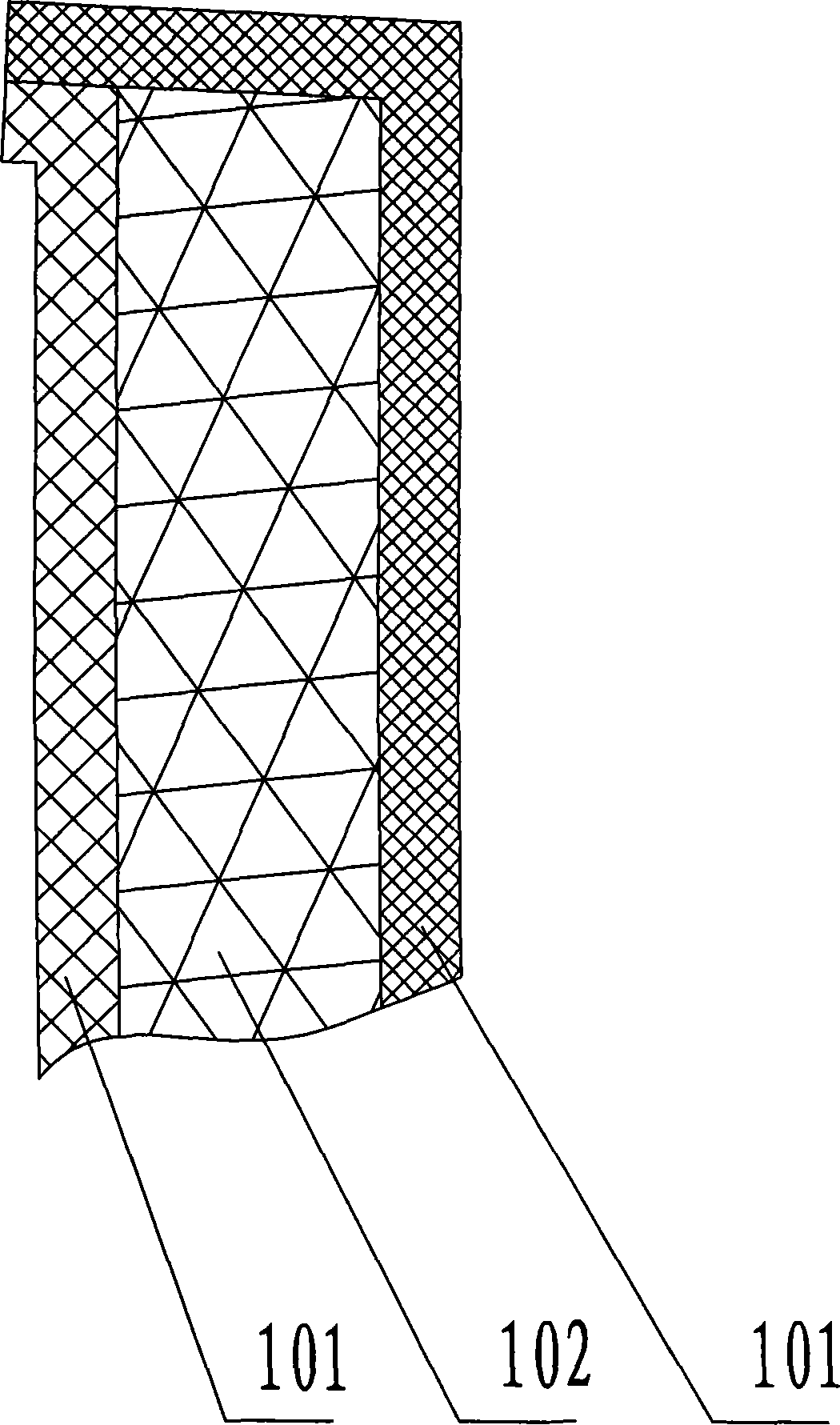 Composite material satellite antenna reflection surface and manufacturing process thereof